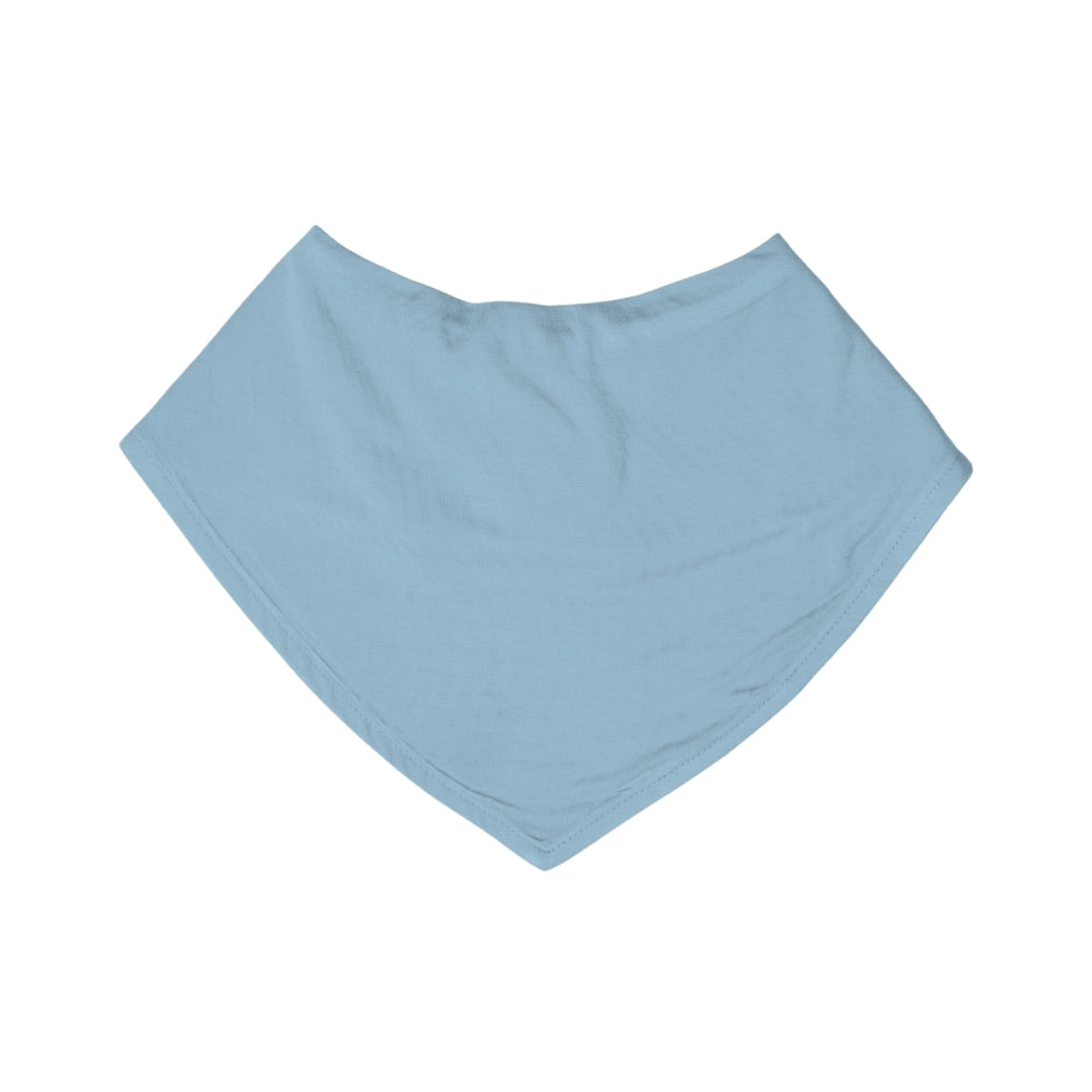 Blue magnetic baby bamboo bib - front side