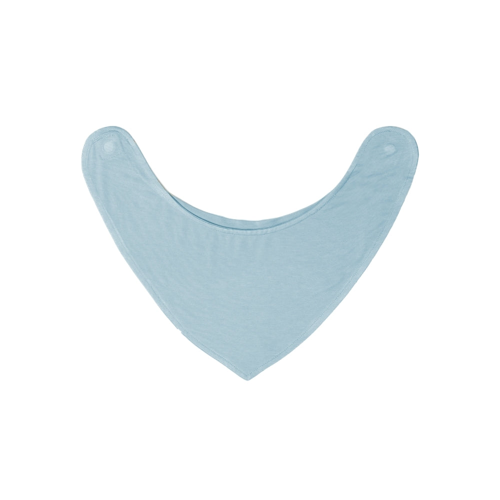 Blue magnetic baby bamboo bib - front side open