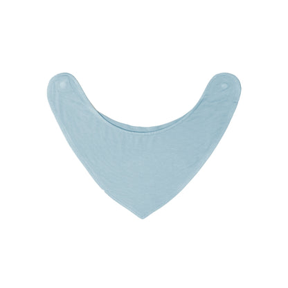 Blue magnetic baby bamboo bib - front side open