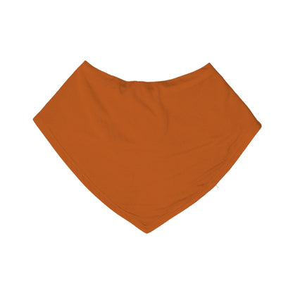 Terracotta orange magnetic baby bamboo bib - front side