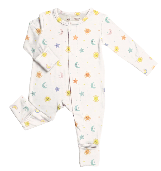 Bamboo Magnetic Sleepsuit - Celestial