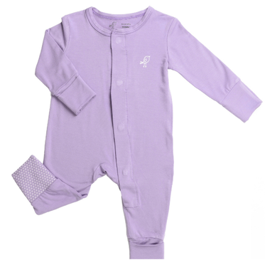 Bamboo Magnetic Sleepsuit - Lilac