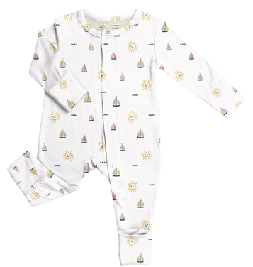 Bamboo Magnetic Sleepsuit - Coastal