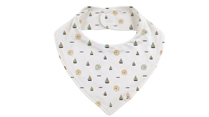 Bamboo Magnetic Bandana Bib - Coastal