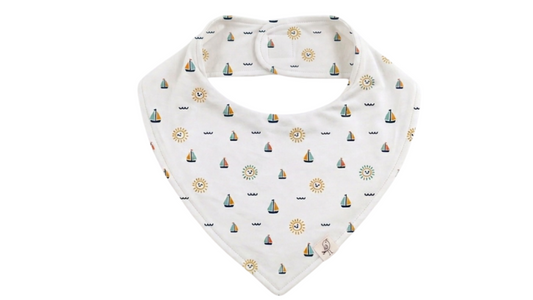 Bamboo Magnetic Bandana Bib - Coastal