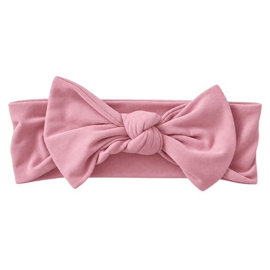Bamboo Knotted Headband - Dusty Pink