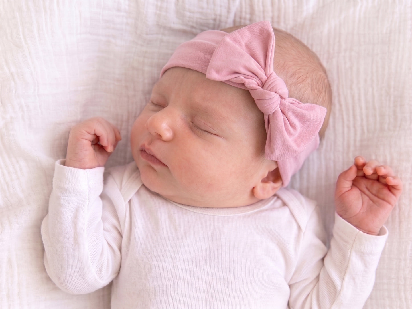 Bamboo Knotted Headband - Dusty Pink