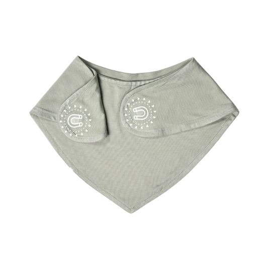 Sage magnetic baby bamboo bibs - back side birdie